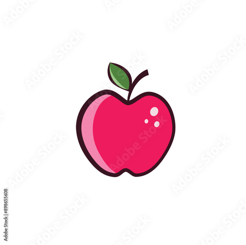 red apple isolated on white