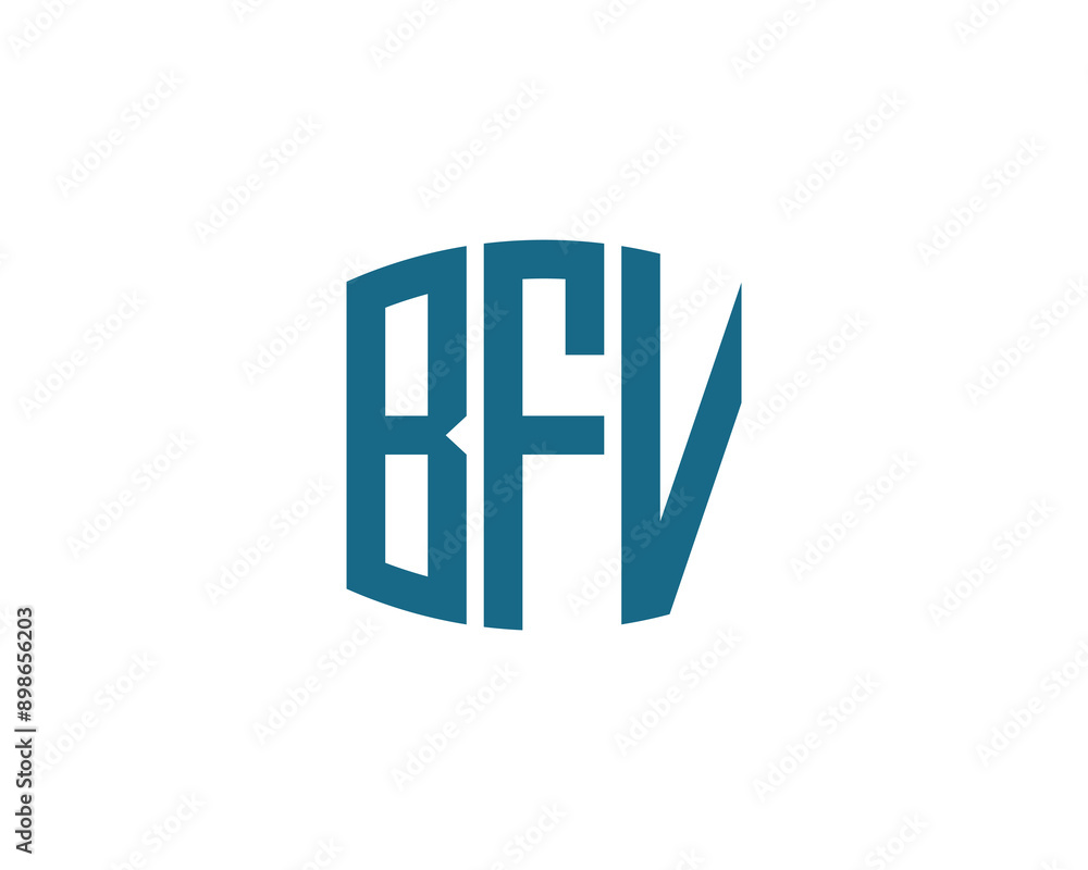 Obraz premium BFV logo design vector template. BFV Logo design.