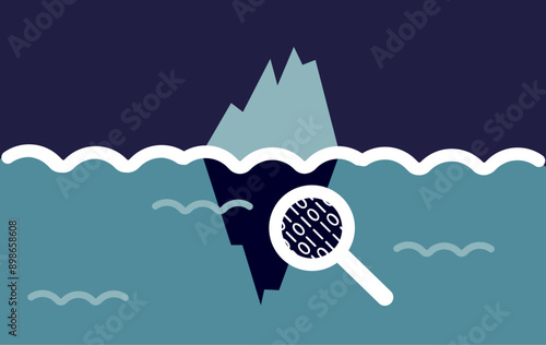 Deep web and dark web illustration