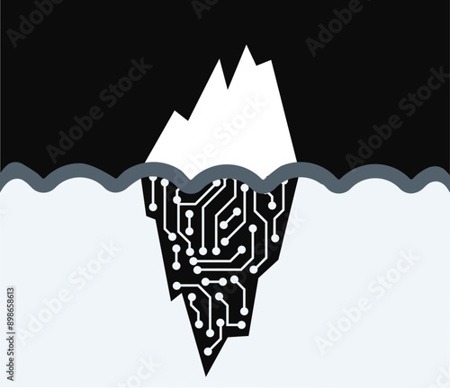 Deep web and dark web illustration