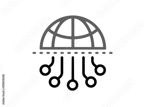 Deep web and dark web illustration