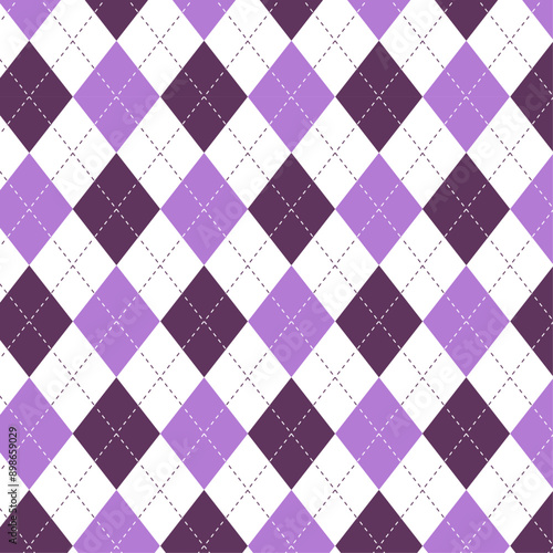Argyle Pattern for fabrics print, textile, garments, wallpaper and backgrounds. Seamless vector design.