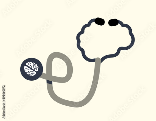 Mental health assessment measure mental status illustration