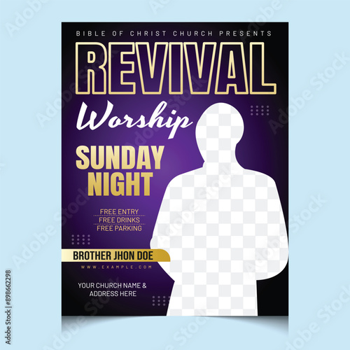 Church flyer social media flyer design template 