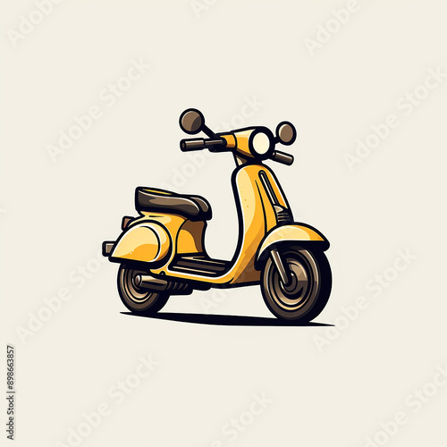 Scooter Logo Illustration Design Vector Images