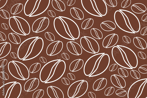 Illustration of coffee beans isolated white background.
