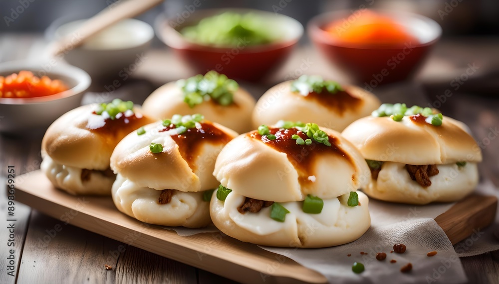 Homemade Steamed Chinese Bao Buns Ready to Eat
Homemade Steamed Chinese Bao Buns Ready to Eat