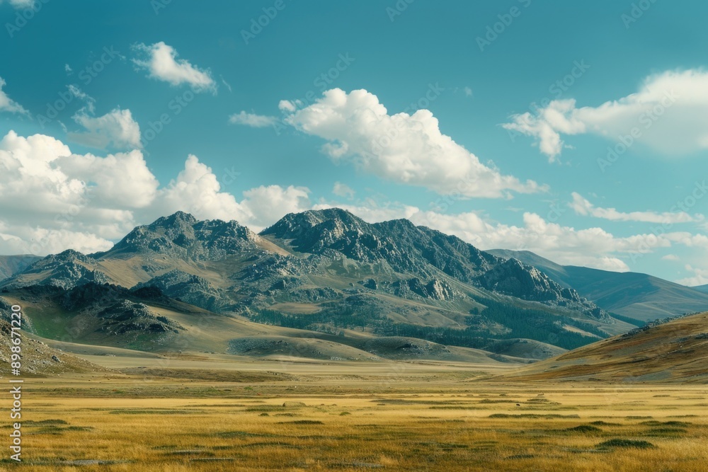 A scenic view of a mountain range in the distance A scenic view of a mountain range in the distance