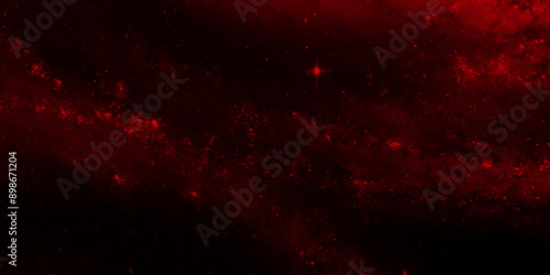 Universe with nebulae, galaxies and star clusters. Space background Fantastic outer view with realistic bright stars and cluster of gas clouds abstract vector design art. beautiful dark red powder.	