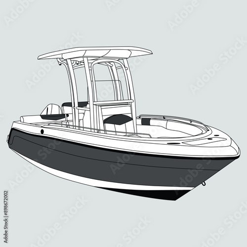 Boat Vector  and One Color