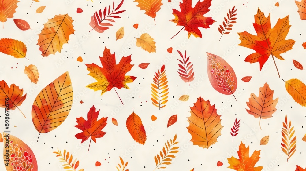 A collection of vibrant leaves in various colors arranged on a white background A collection of vibrant leaves in various colors arranged on a white background