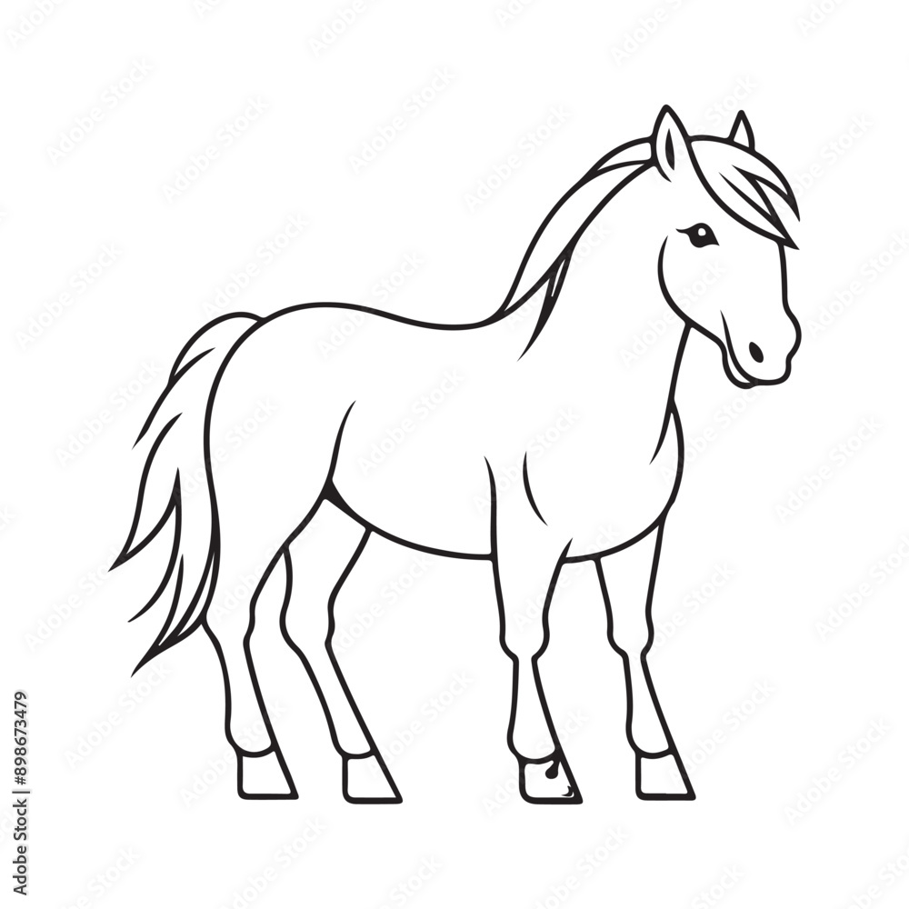 Horse line art vector illustration Horse line art vector illustration