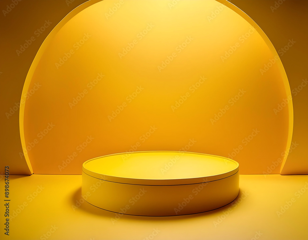 Yellow 3D Round Platform- A modern yellow background with a circular 3D podium, perfect_1(466) Yellow 3D Round Platform- A modern yellow background with a circular 3D podium, perfect_1(466)