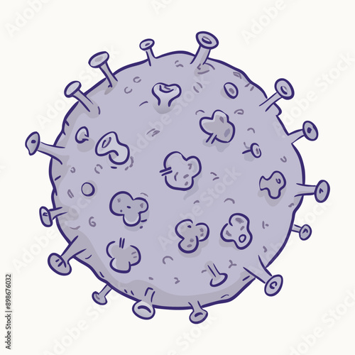 Vector Cartoon Illustration of Coronavirus on a white isolated background (1)