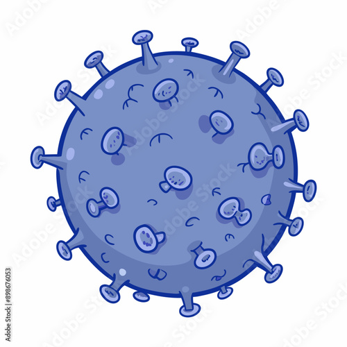 Vector Cartoon Illustration of Coronavirus on a white isolated background (30)