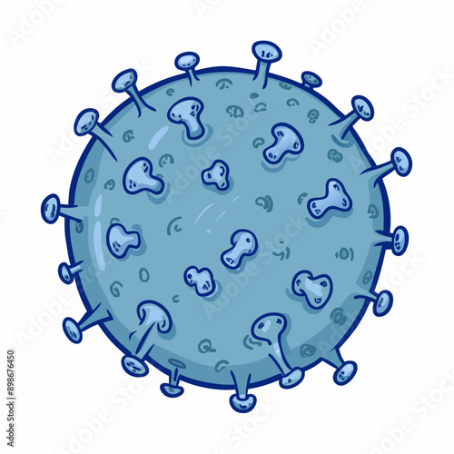 Vector Cartoon Illustration of Coronavirus on a white isolated background (16)