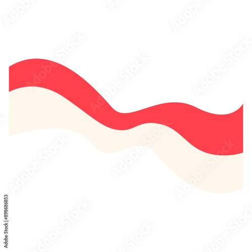 Indonesian Flage Shape decoration vector