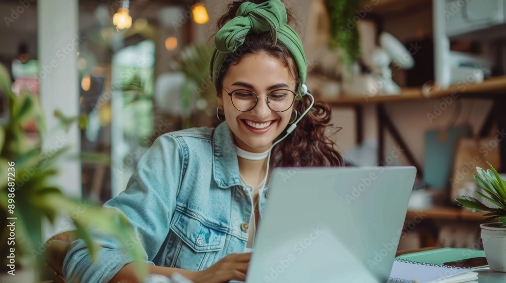 The woman in casual office The woman in casual office