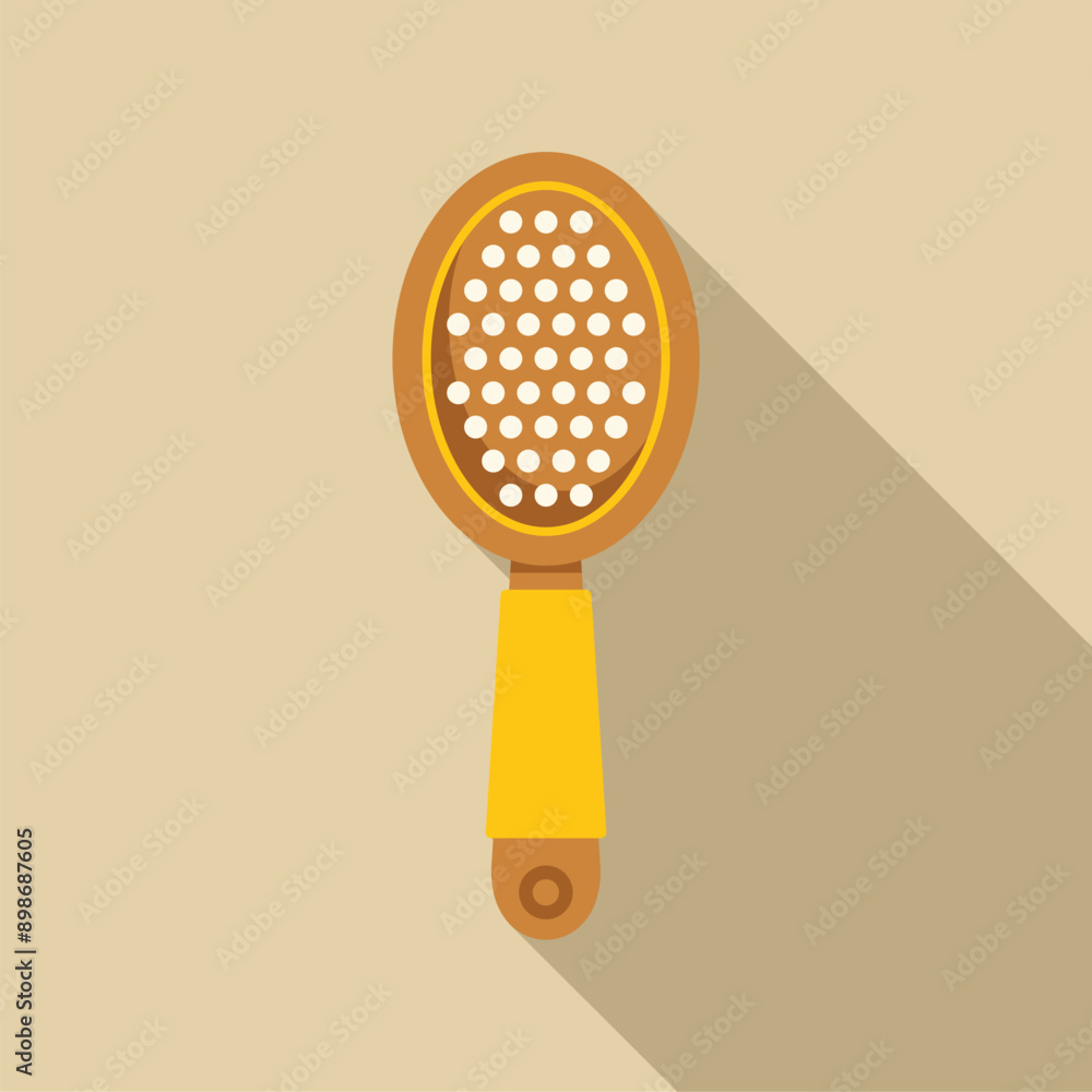 Hairbrush with long shadow is being used for haircare routine by hairdresser in a hairdressing salon Hairbrush with long shadow is being used for haircare routine by hairdresser in a hairdressing salon