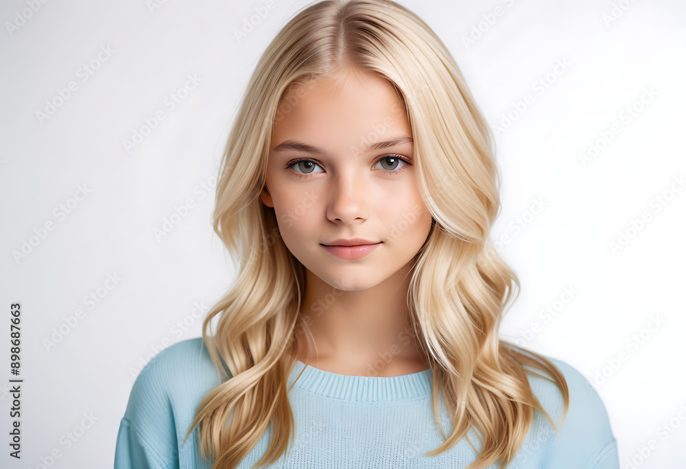 young blond girl posing studio white background high resolution high details vibrant young blond girl posing studio white background high resolution high details vibrant