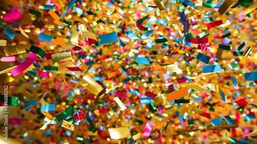 Photo of, Colorful Burst of Confetti and Streamers