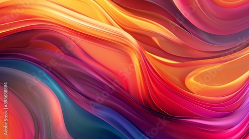 Abstract colorful wave background with lines creating a smooth and elegant style