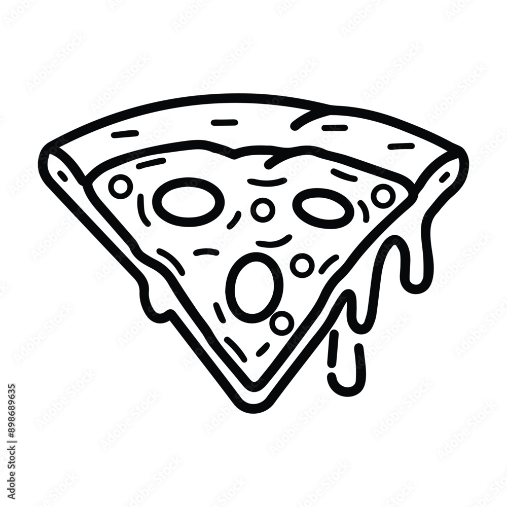 Pizza food icon cook outline and color tomato hot design. Pizza food icon cook outline and color tomato hot design.