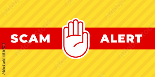 SCAM alert banner. Danger warning