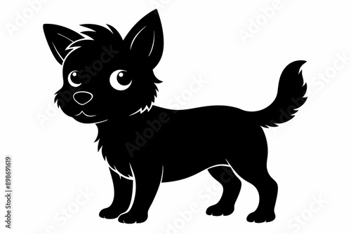 Vector black silhouette of a dog isolated on a white background. Silhouette of cat and dog on white background
Black Color Dog Logo design. Dark color Dog.

