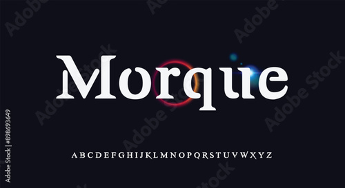 Morque modern alphabet lowercase font. minimalist typography vector illustration design