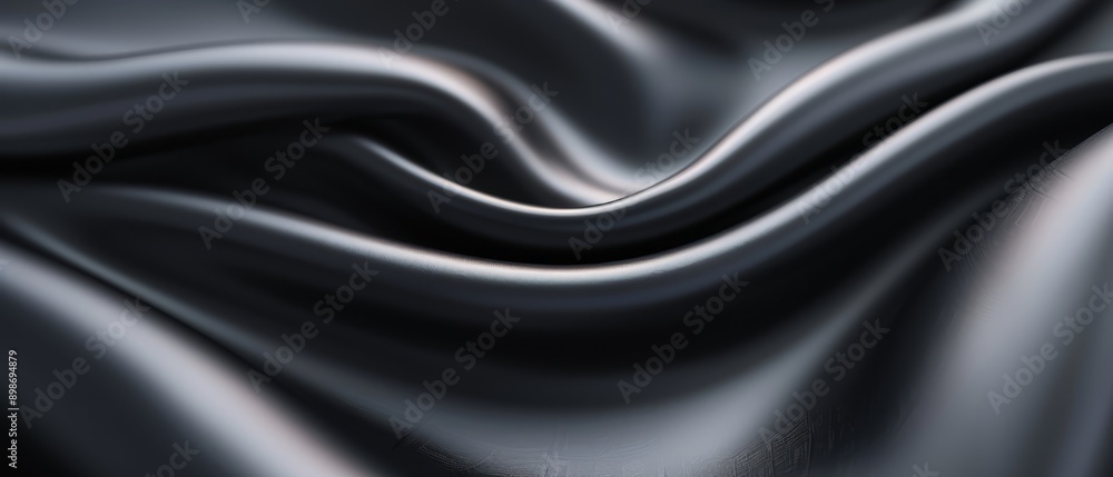 A monochrome image of undulating fabric, sporting a gentle light reflection atop and bottom A monochrome image of undulating fabric, sporting a gentle light reflection atop and bottom
