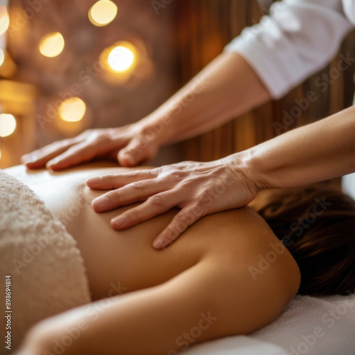 Wallpaper Mural close up hands making a massage in spa salon Torontodigital.ca