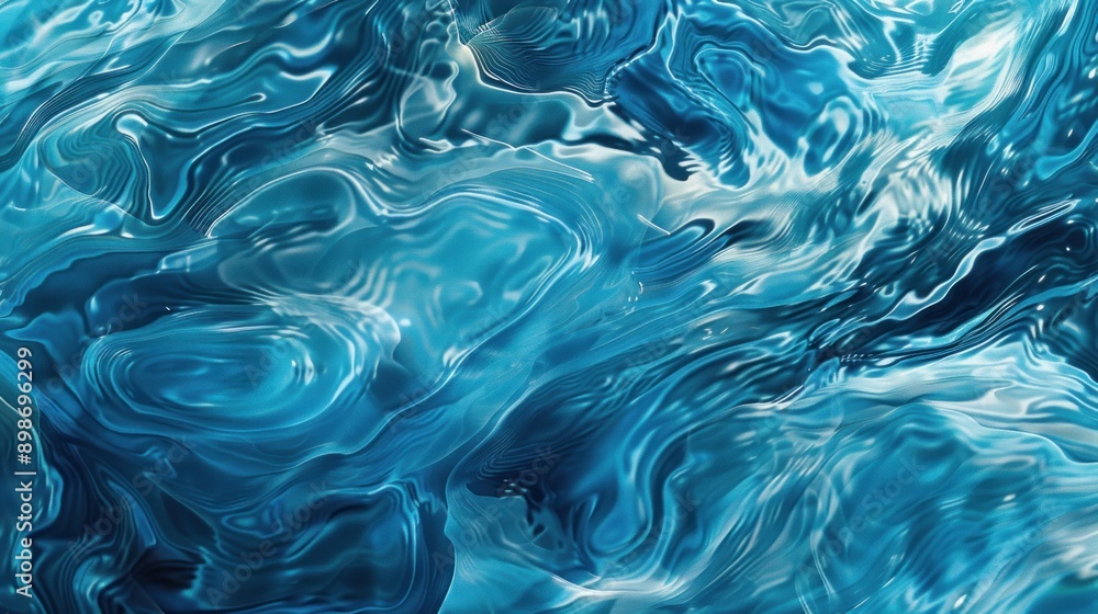 Abstract Liquid Swirls in Deep Blue Abstract Liquid Swirls in Deep Blue