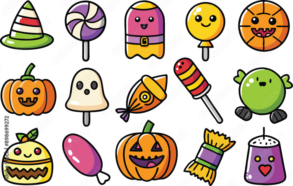 Collection of Halloween Candy Illustration Designs Collection of Halloween Candy Illustration Designs