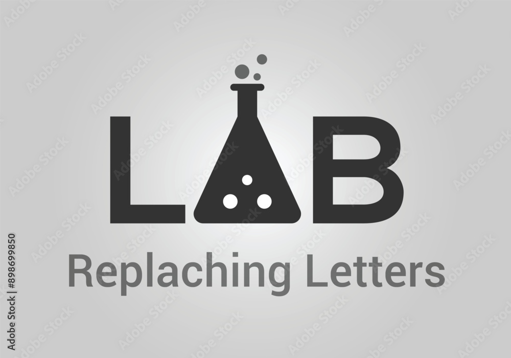 Lab wordmark logo - lab Word replacing letter I symbol Lab wordmark logo - lab Word replacing letter I symbol