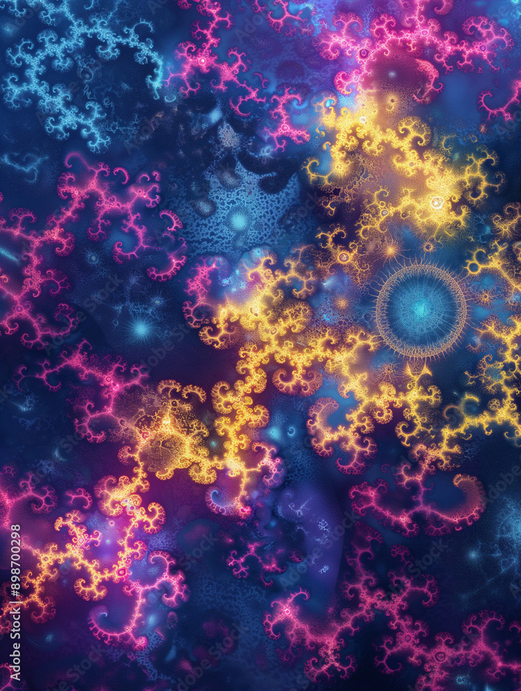 abstract neon fractal background abstract neon fractal background