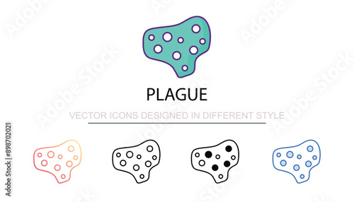 Plague icon design with white background stock illustration