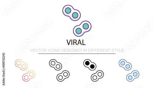 Viral icon design with white background stock illustration