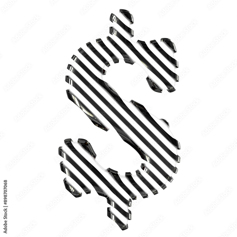 White symbol with black diagonal ultra thin straps White symbol with black diagonal ultra thin straps