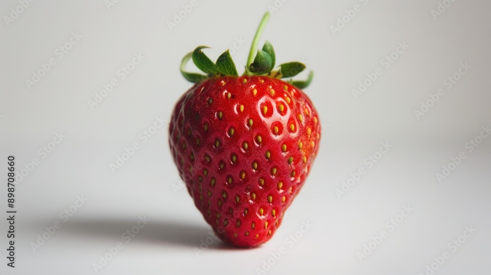 Unusual strawberry on white backdrop Unusual strawberry on white backdrop