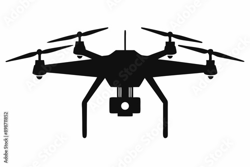 Drone black Icon Camera Picture Video vector
Drone silhouette vector flying copter. Drone Silhouette

