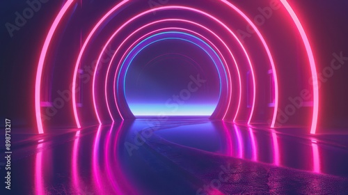 futuristic abstract neon background with smooth and simple aesthetic