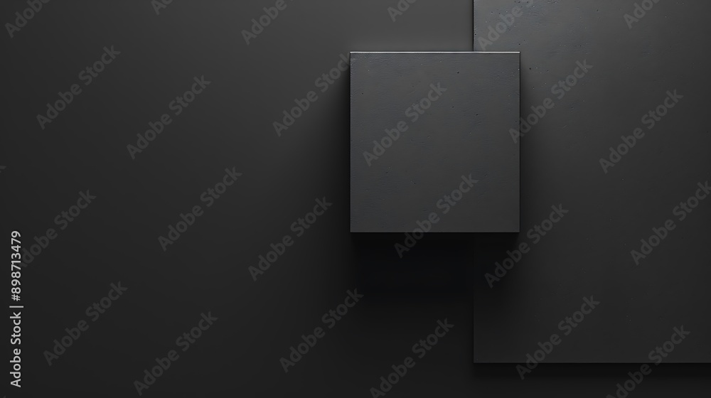 Black Abstract Geometric Shapes on a Background Black Abstract Geometric Shapes on a Background