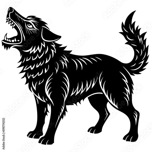 vector illustration of a dog