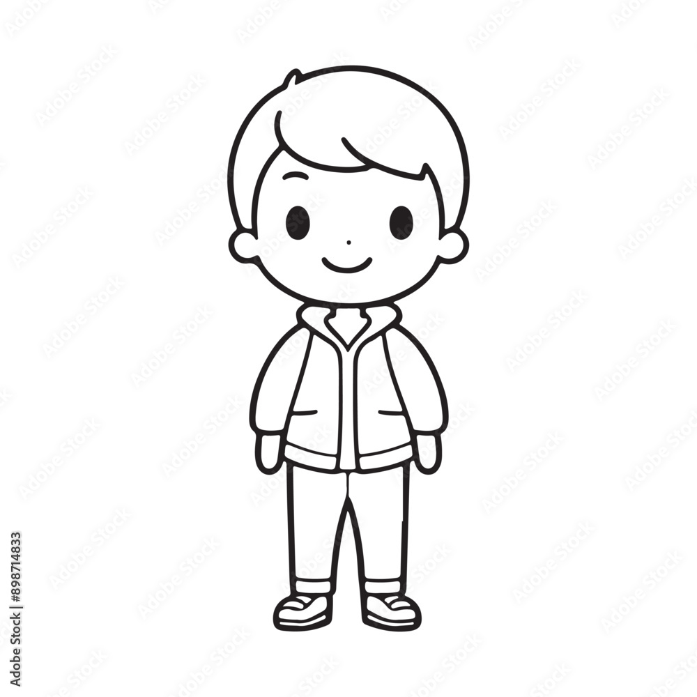 Boy line art vector illustration Boy line art vector illustration