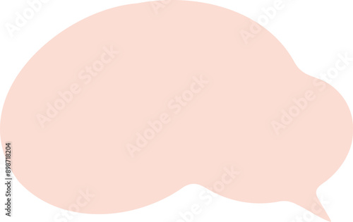 Speech bubbles in a soft pastel hue.