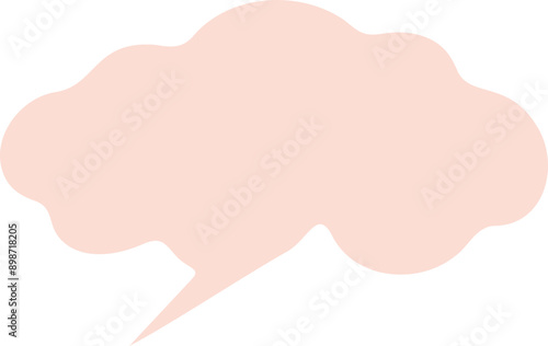 Speech bubbles in a soft pastel hue.
