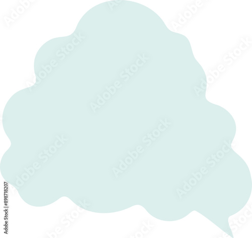 Speech bubbles in a soft pastel hue.
