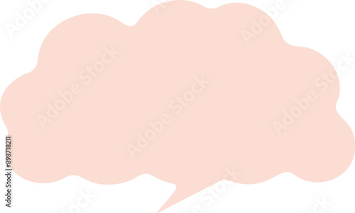 Speech bubbles in a soft pastel hue.
