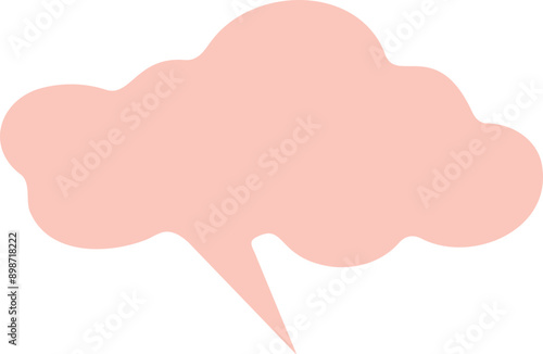 Speech bubbles in a soft pastel hue.